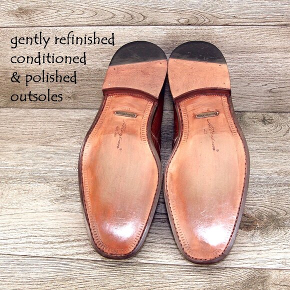 $695 Nordstrom MEZLAN 11 M Genuine OSTRICH Chestnut * add $15 new Trees - Picture 4 of 15